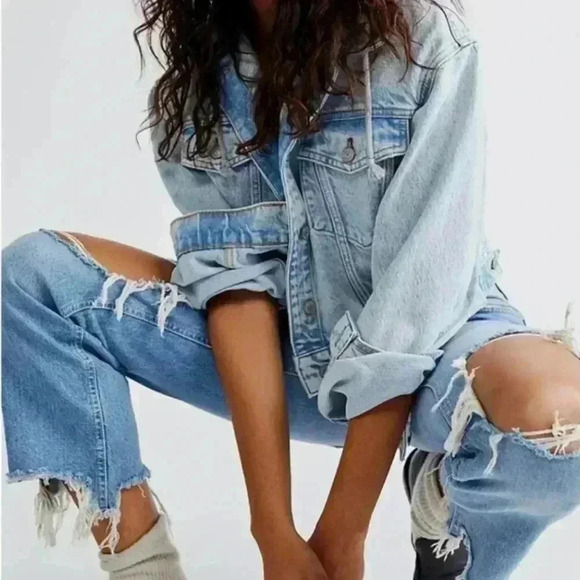 ❤️ FREE PEOPLE MAGGIE STRAIGHT LEG BUTTON FLY JEANS, 8 (29) - Picture 3 of 8